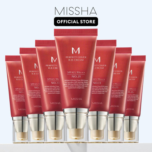 💥Buy one，get one free! 🔥 Missha M Perfect Cover BB Cream SPF42 PA+++ – Coverage, Hydration & Sun Protection in One