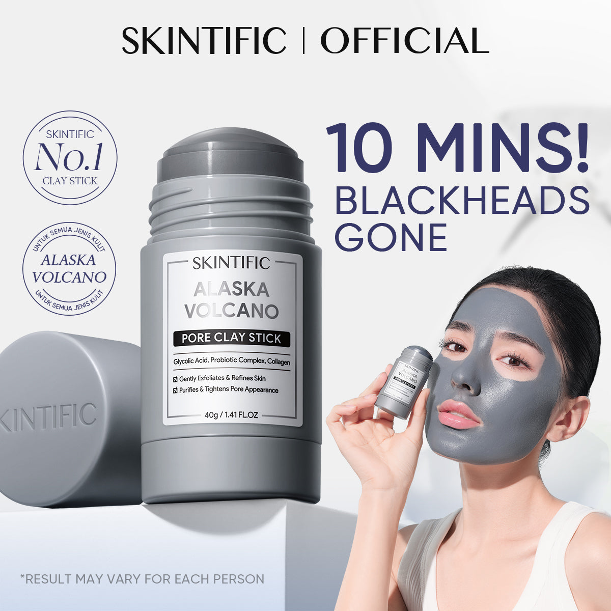 🔥 Limited Time Offer – Alaska Volcano Clay Mask Stick for Pore Cleansing, Blackhead Removal & Smoother-Looking Skin