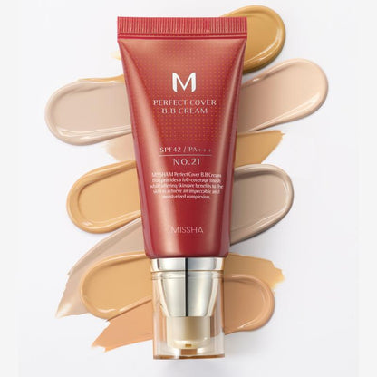 💥Buy one，get one free! 🔥 Missha M Perfect Cover BB Cream SPF42 PA+++ – Coverage, Hydration & Sun Protection in One