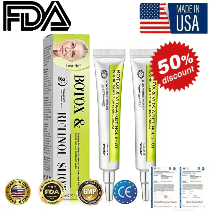 🌿 💫Tiworld® Botox & Vita-A Retinol Shot Wrinkle-Lift Tightening cream - Last Day Promotion 50% OFF