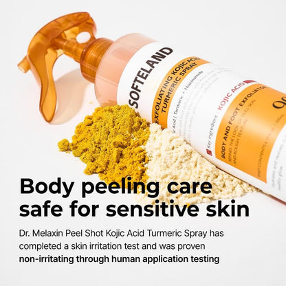 Peel Shot Keratin Care Kojic Acid Turmeric Spray 200ml Pore Clearing Exfoliating Formula Skin Repair Scrub