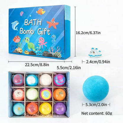 🛁 60% OFF |🌊 Ocean Theme Bath Bombs | 60g*12 Pcs, Foamy Bath Time & Fun Gift Idea ✨