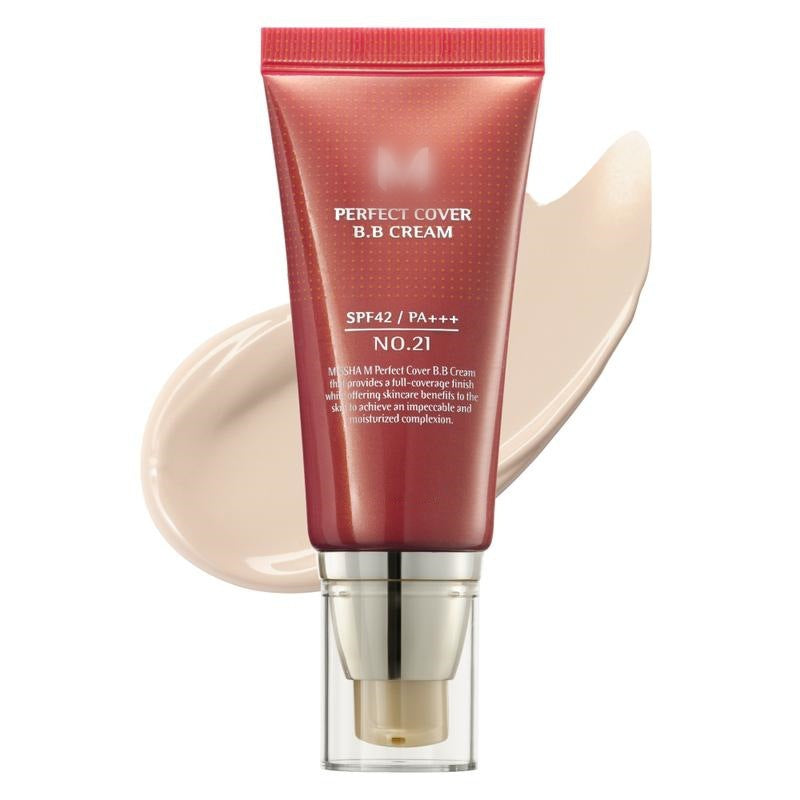 💥Buy one，get one free! 🔥 Missha M Perfect Cover BB Cream SPF42 PA+++ – Coverage, Hydration & Sun Protection in One