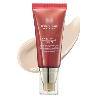 💥Buy one，get one free! 🔥 Missha M Perfect Cover BB Cream SPF42 PA+++ – Coverage, Hydration & Sun Protection in One
