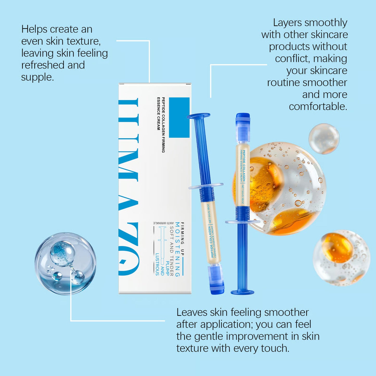 🏆Flash Sale⚡Polypeptide Collagen Elastic Essence Cream Moisturizing Hydrating Firming Low Irritating Serum
