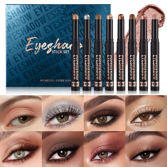 💗LAST DAY PROMOTION - 50%OFF🎁✨8 Colors Glitter Eyeshadow Stick Waterproof & Long-Wearing & Multi-Use