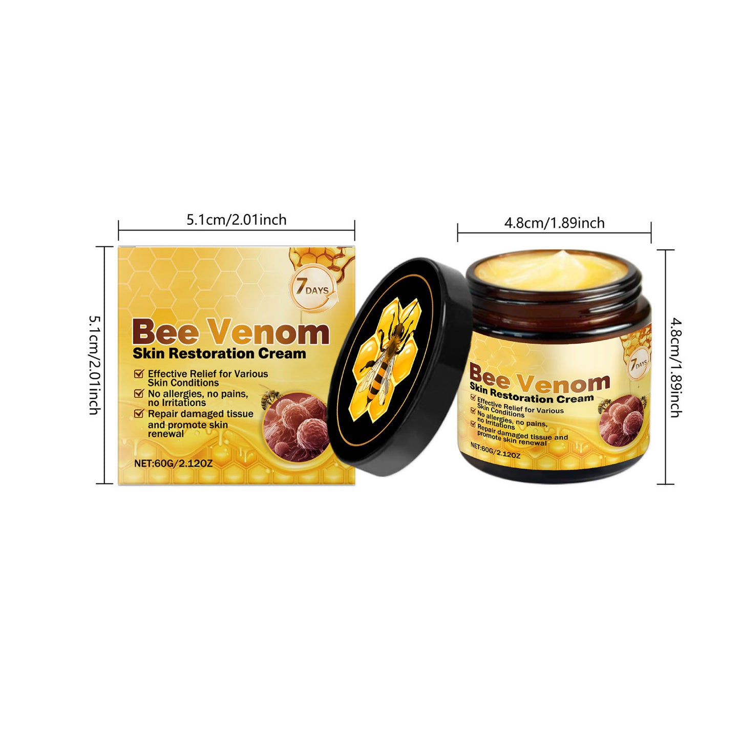 🔥 Buy 1 Get 1 FREE – Bee Venom Skin Repair Cream for Deep Hydration, Smoother Skin & Reduced Appearance of Fine Lines